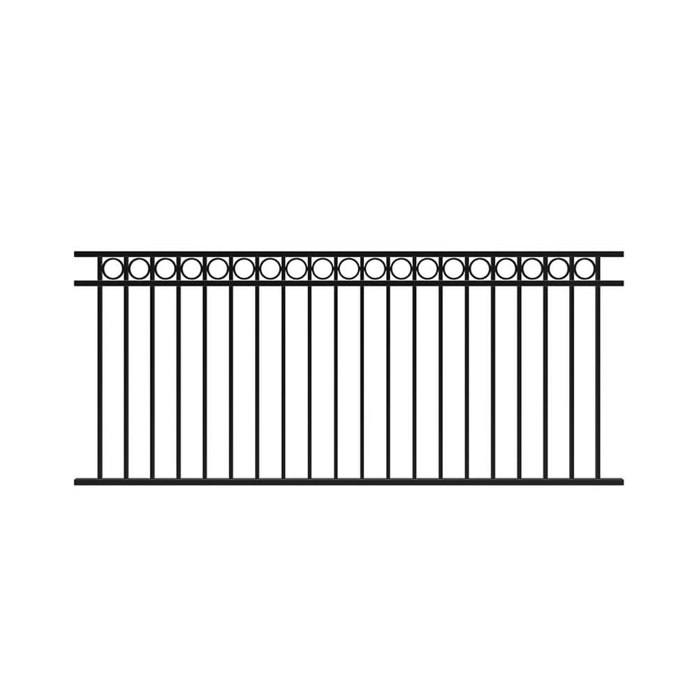 Fixed Circles Railing Panel Black